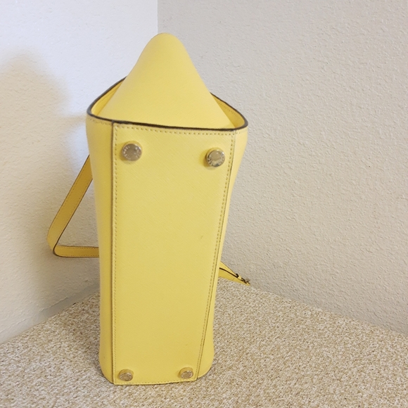 Michael Michael Kors Yellow Saffiano Leather Bag - Picture 3 of 7